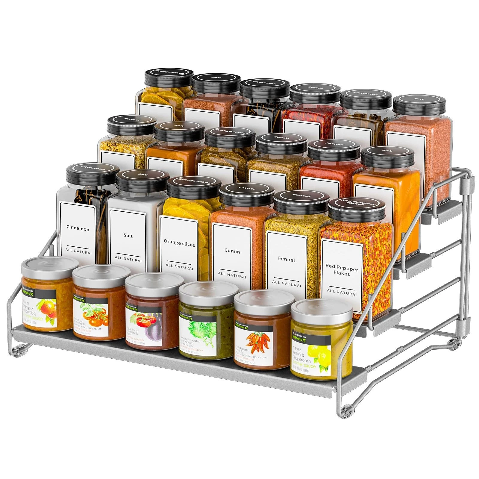 4 Tier Spice Rack for Cabinet, Spice Rack Organizer, Depth Adjustable Spice O...
Opens in a new wind