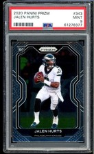 Jalen Hurts Rookie Card 2020 Panini Prizm #343 PSA 9. rookie card picture