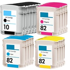 18 Pack Ink Cartridge for 10 82 for C4844A C4911A C4912A