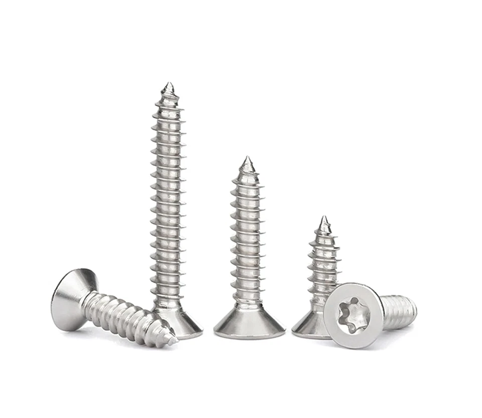 VITI IN ACCIAIO INOX TRUCIOLARI PER LEGNO D. 3mm 3,5mm 4 4,5 5 6mm IMPRONTA TORX - Immagine 4 di 4