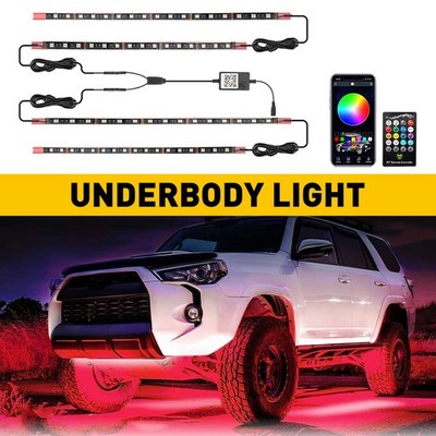 RGB LED Under Strip Car Truck Tube Underglow System Underbody Neon Light Kit USA