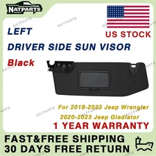 Left Sun Visor W/O Light for18-23 JeepWrangler 20-23 JeepGladiator 6CD22TX7AN