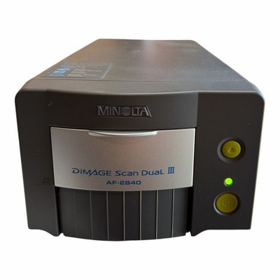 Minolta DiMAGE Scan Dual III AF-2840 35mm Film Slide Scanner AC-U21