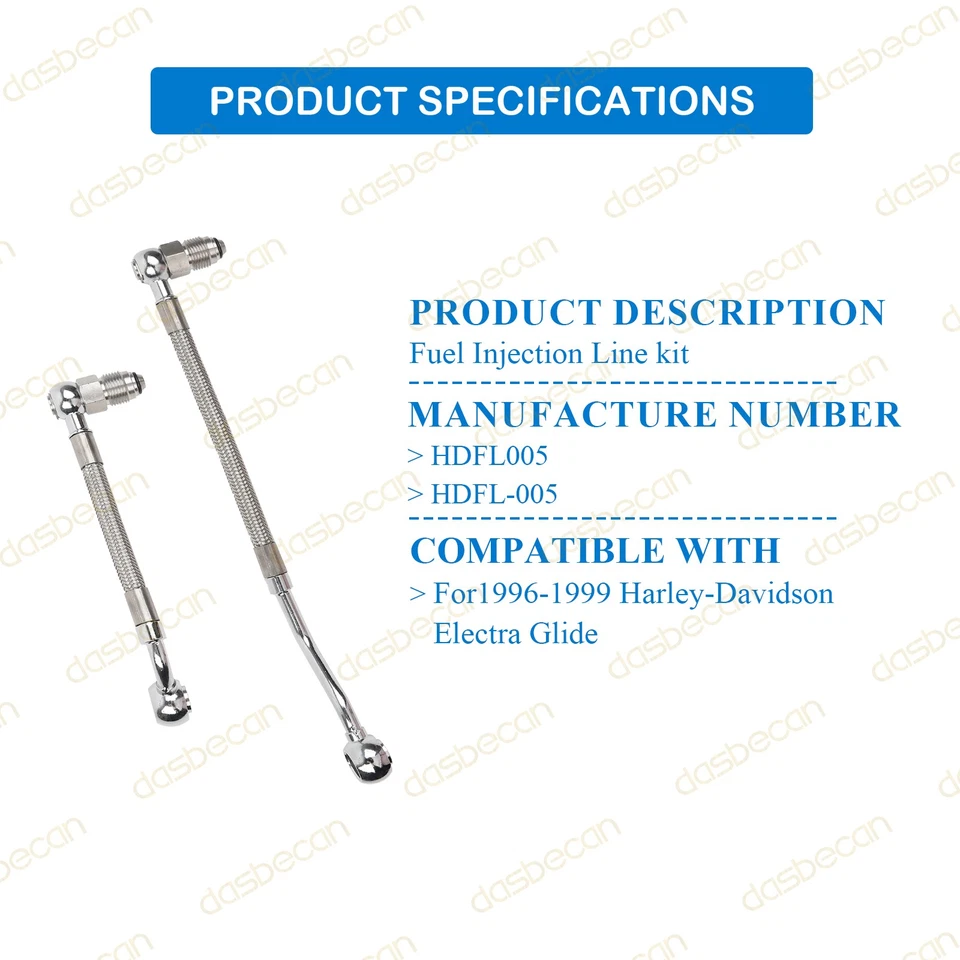 Fuel Injection Line Kit For Harley Davidson 1996-1999 Electra Road King HDFL-005 Foto 2 de 4