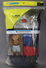 Fruit of the Loom Men's Boxer Briefs Signature Collection 6-Pack Small