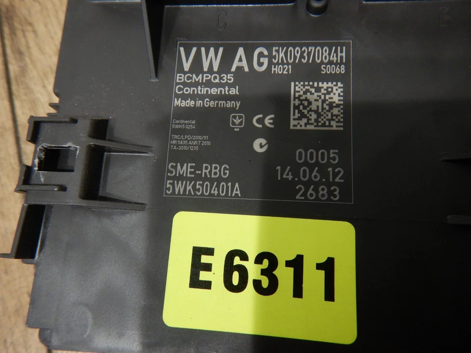 Centralina Cablaggio VW Golf 6 VI Touran Comfortsystem Bcm 5K0937084H 5WK50401A - Immagine 2 di 2