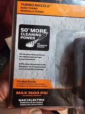 POWER CARE 3100 PSI Gas/Electric Turbo Nozzle Fits 1/4" Quick Connect New Sealed