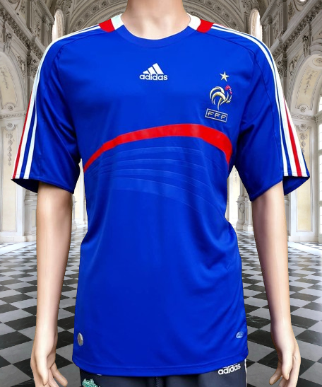 FRANCE 2008 EURO QUALIFICATION HOME ADIDAS JERSEY L #620139 | eBay