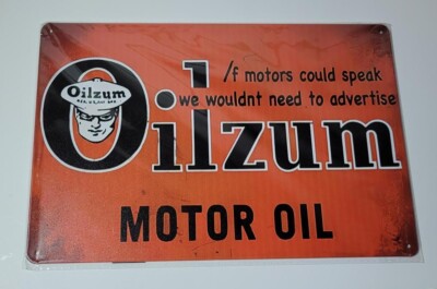 Oilzum Motor Oil Metal Sign | eBay