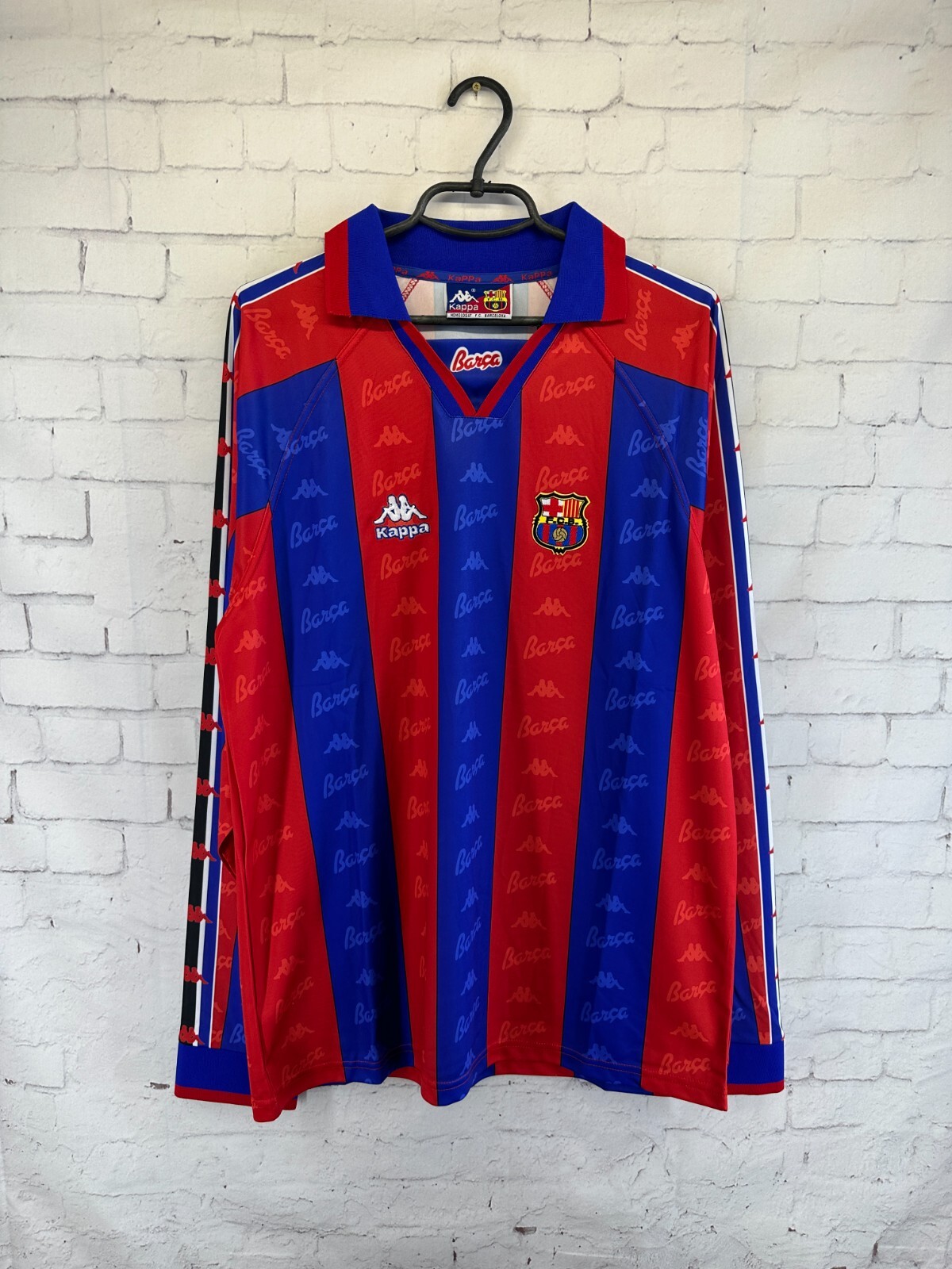 BARCELONA BARCA SPAIN 1995 1997 RETRO VINTAGE FOOTBALL SHIRT JERSEY HOME SIZE M