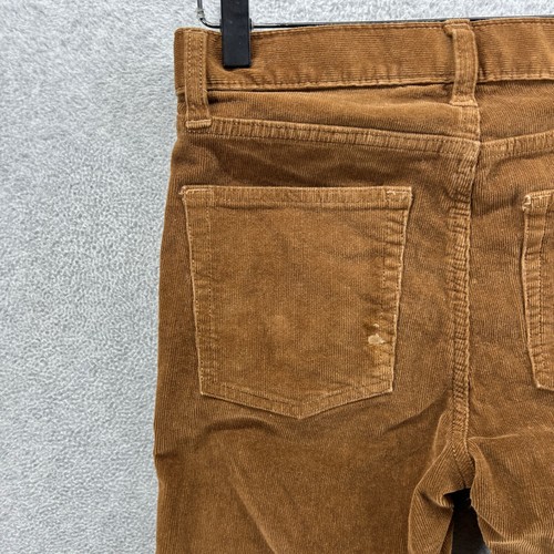 Crewcuts Corduroy Jeans Boys Size 12 Brown Straight 5 Pocket Adjustable Waist - Picture 9 of 12