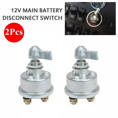 2 Pack 125A 12V Racing Master Battery Quick Disconnect Power Cut/Shut Off Switch