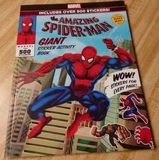 BRAND NEW MARVEL THE AMAZING SPIDER-MAN GIANT STICKER ACTIVITY BOOK 2012 NR 500+