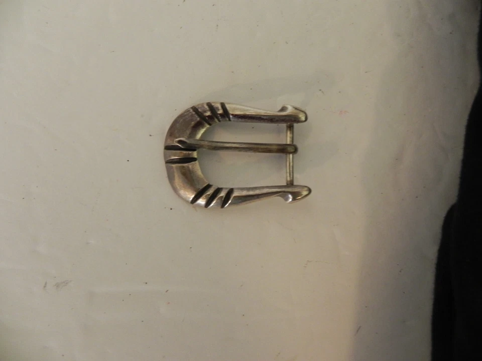 Ray Adakai Vintage Navajo Native American Jewelry Silver Ranger Belt Buckle Set - Image 2 of 4