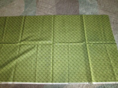 Red Rooster Cotton Fabric - Green - 1 yard, 2'' long - Margherita