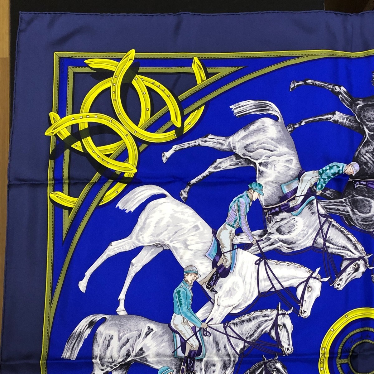 MINT w/Damaged Box HERMES Silk Scarf La Ronde Des Jockeys
