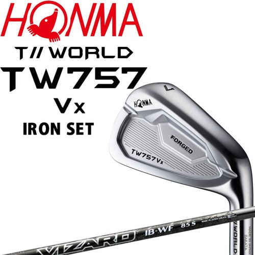 HONMA GOLF Japan T WORLD TW757 Vx IRON SET #56789Pw VIZARD IB-WF 85 TOUR