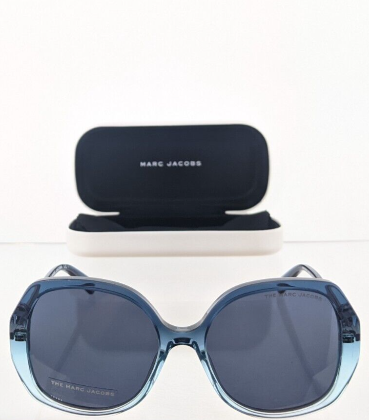 Brand New Authentic Marc Jacobs 581/S ZX9KU Blue Gold Frame