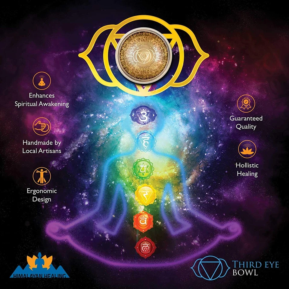 Juego de cuencos de canto tibetano ~ para yoga, meditación y sanación sonora ¡Tercer ojo!! Foto 2 de 4