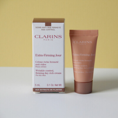 CLARINS EXTRA FIRMING WRINKLE CONTROL DAY RICH CREAM SAMPLE 0.1 OZ. IN BOX NEW