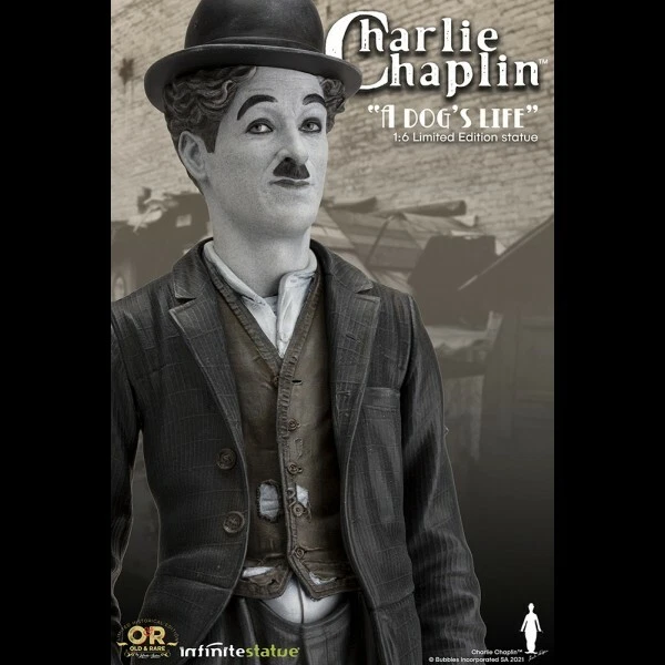 -=] STATUE INFINIE-Charlie Chaplin « A Dog's Life » avec statue légère ancien... - Photo 4/4