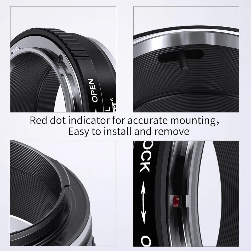 K&F Concept Manual Lens Adapter for Canon FD FL 35mm Lens to L Mount Cameras - Image 4 of 4