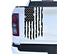 Distressed American Flag Truck Tailgate Vinyl Decal USA Sticker fits most Trucks