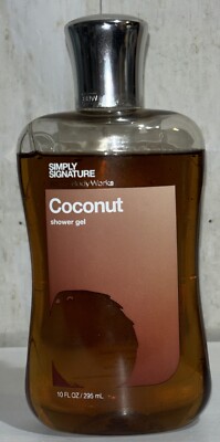Bath & Body Works Simply Signature COCONUT Shower Gel / Wash 10oz Retired