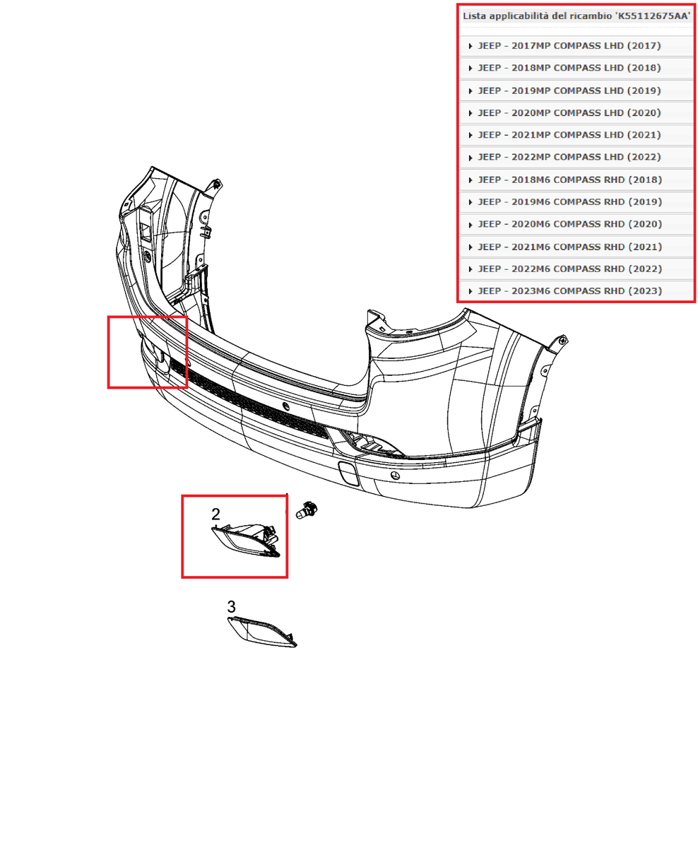 RETRONEBBIA PER HONDA CRV 12-16 SINISTRO