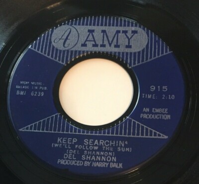 DEL SHANNON Keep Searchin'/ Broken Promises #6239 AMY 1964 45 record
