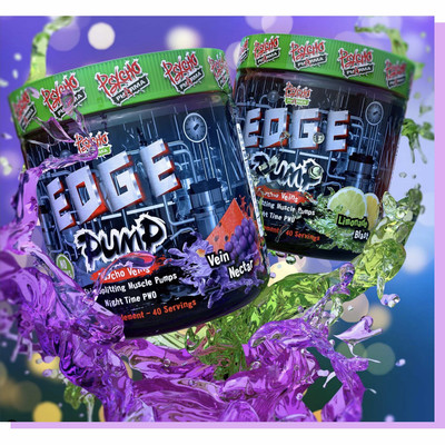 PSYCHO PHARMA EDGE PUMP Nitric Oxide Zero Stimulant Pre Workout 40/20 Servings