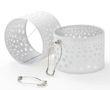 Linen Lamp Shades Set of 2 12 x 14 x 11 inch Large Size Drum-Star-8