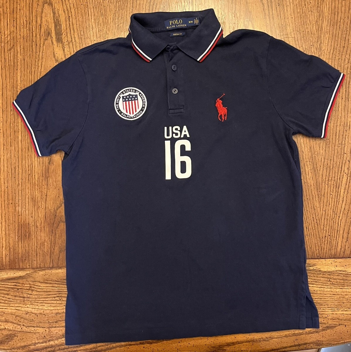 Polo Ralph Lauren Short Sleeve USA Big Pony Custom Fit Men's Shirt