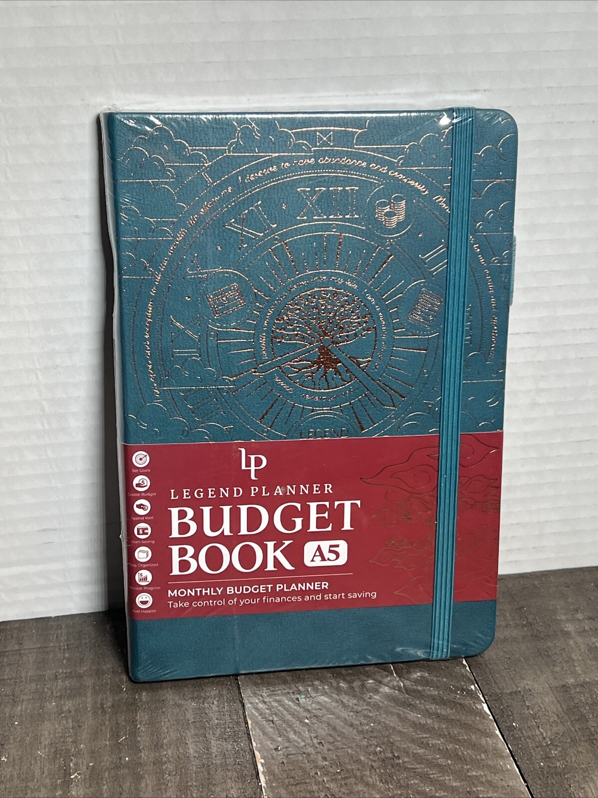 Legend Planner Budget Book - Personal Finance Planner Dark Teal Gold Foil