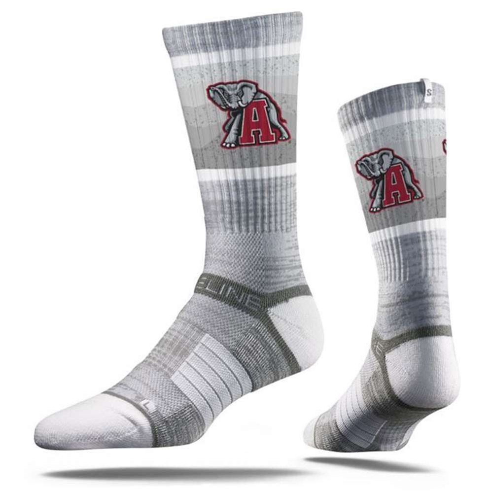 Alabama Crimson Tide Strideline Premium Crew Sock - Elephant