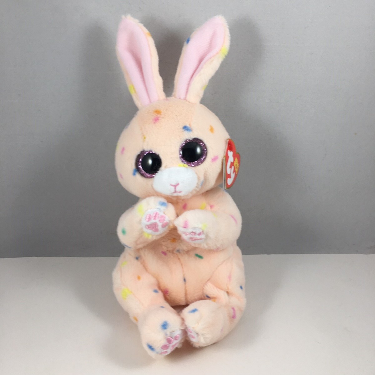 Ty Beanie Babies Coniglietto Pasquale Peluche - Bellies Pesche 6" - Foto 11