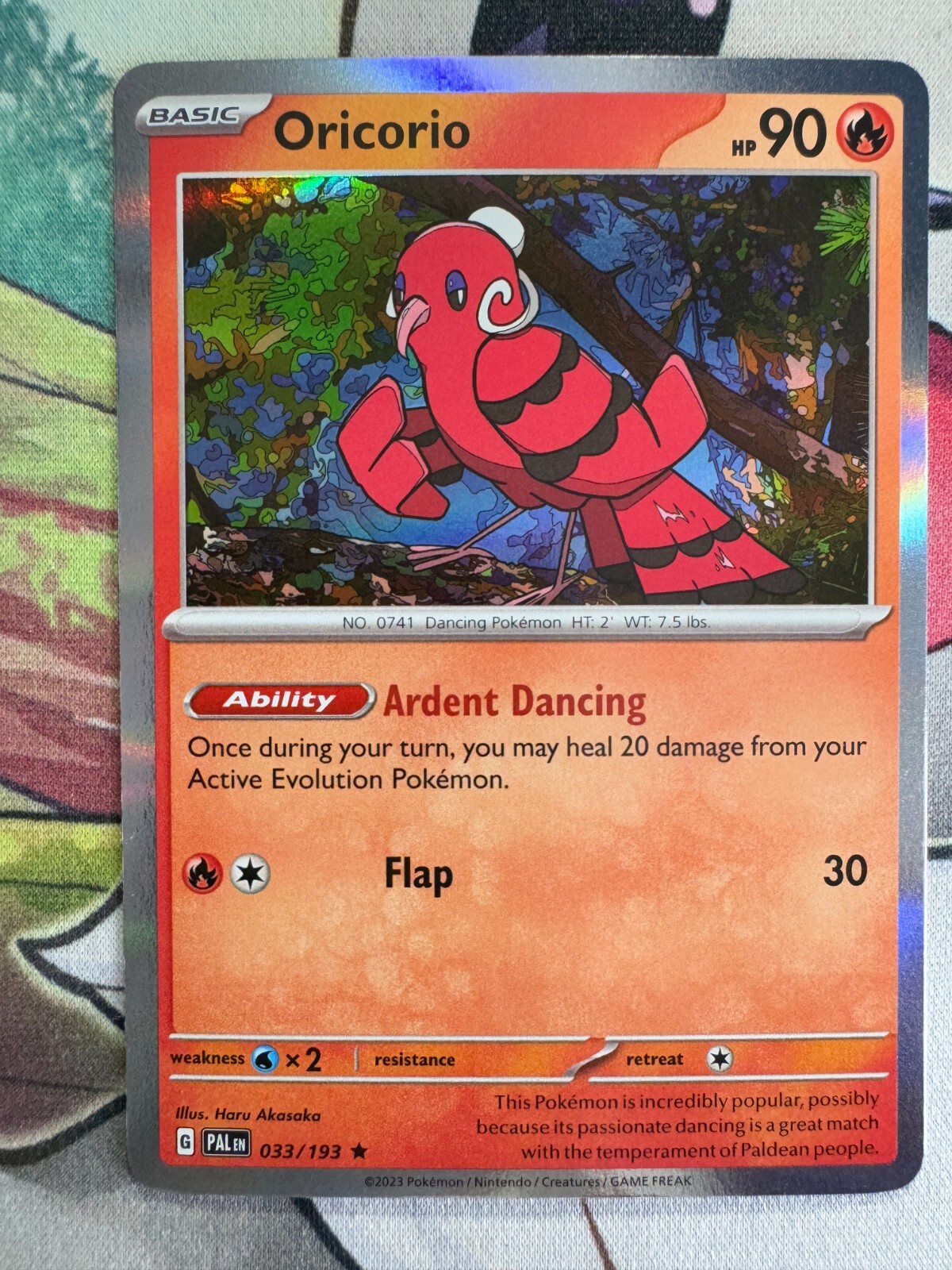 Oricorio Holo English Pokemon TCG BKBE431