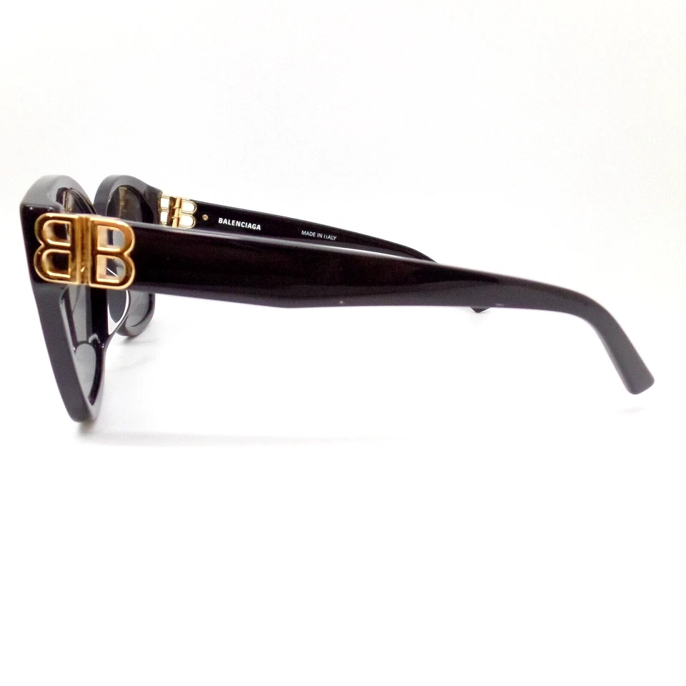Gafas de sol Balenciaga BB01358 001 negras grises nuevas auténticas Foto 3 de 4