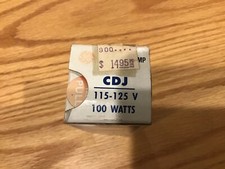 CDJ 100 Watt Projector Lamp Bulb New Old Stock