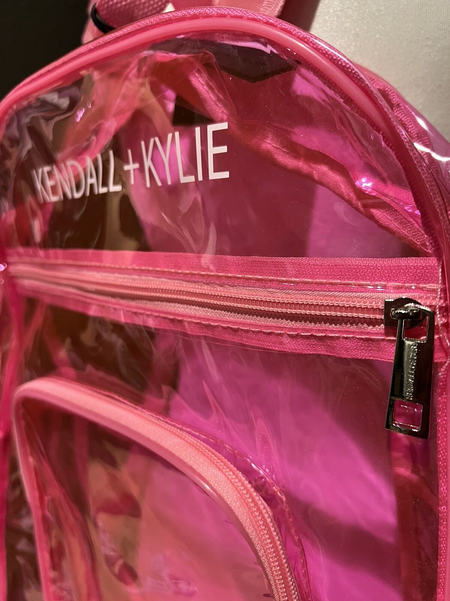 New Kendall +Kylie Clear PVC Backpack with Logo Pink NWT Unique Kendall & Kylie | Bags | Nwt Kendall Kylie Large Hot Pink  main image 3