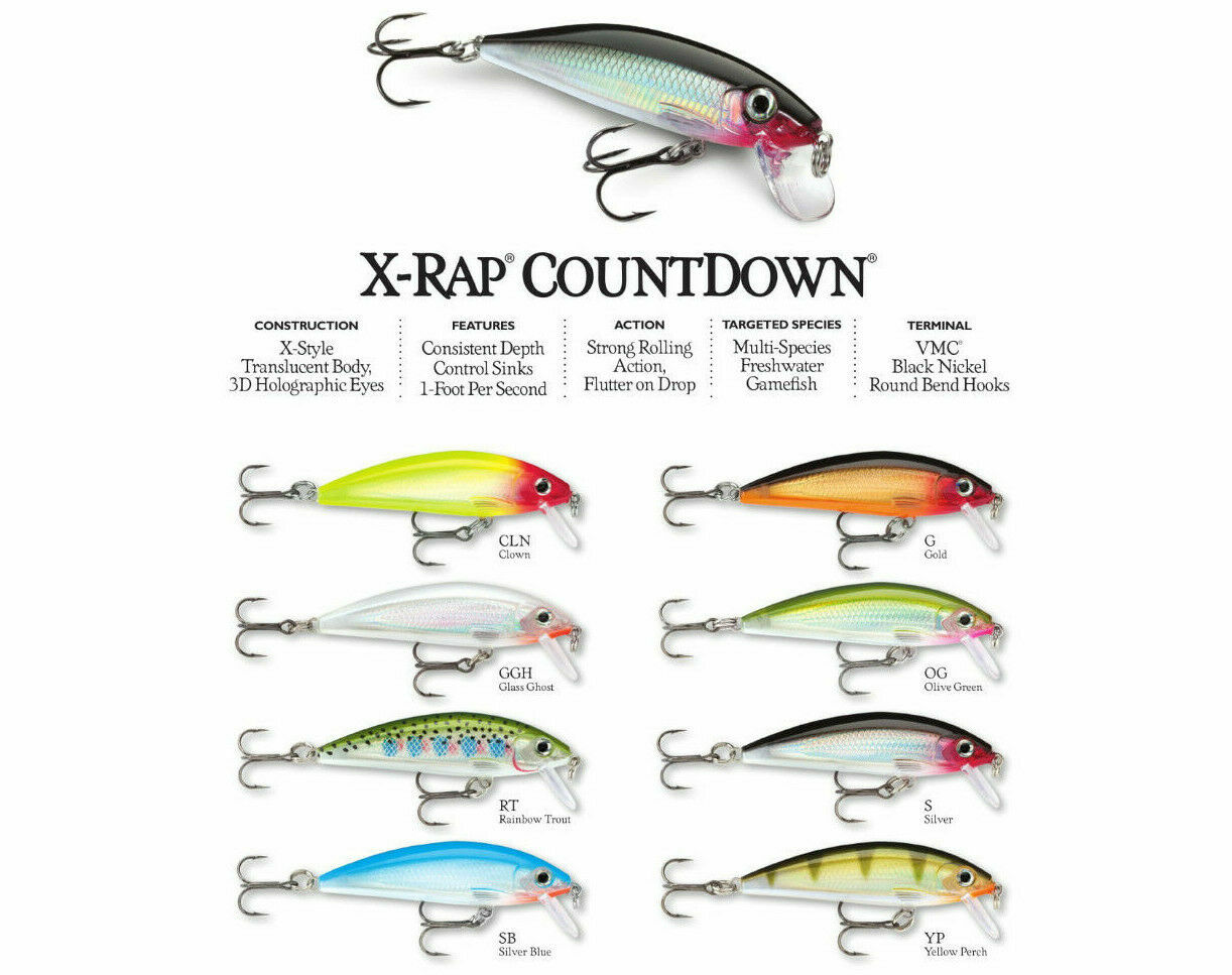 Rapala X Rap Countdown 5/7 CM Artificial Fishing Sinking Trout Bass