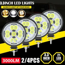 2/4pcs 3inch 63W LED Work Light Bar Spot Fog Lamp Offroad Driving Truck SUV ATV
