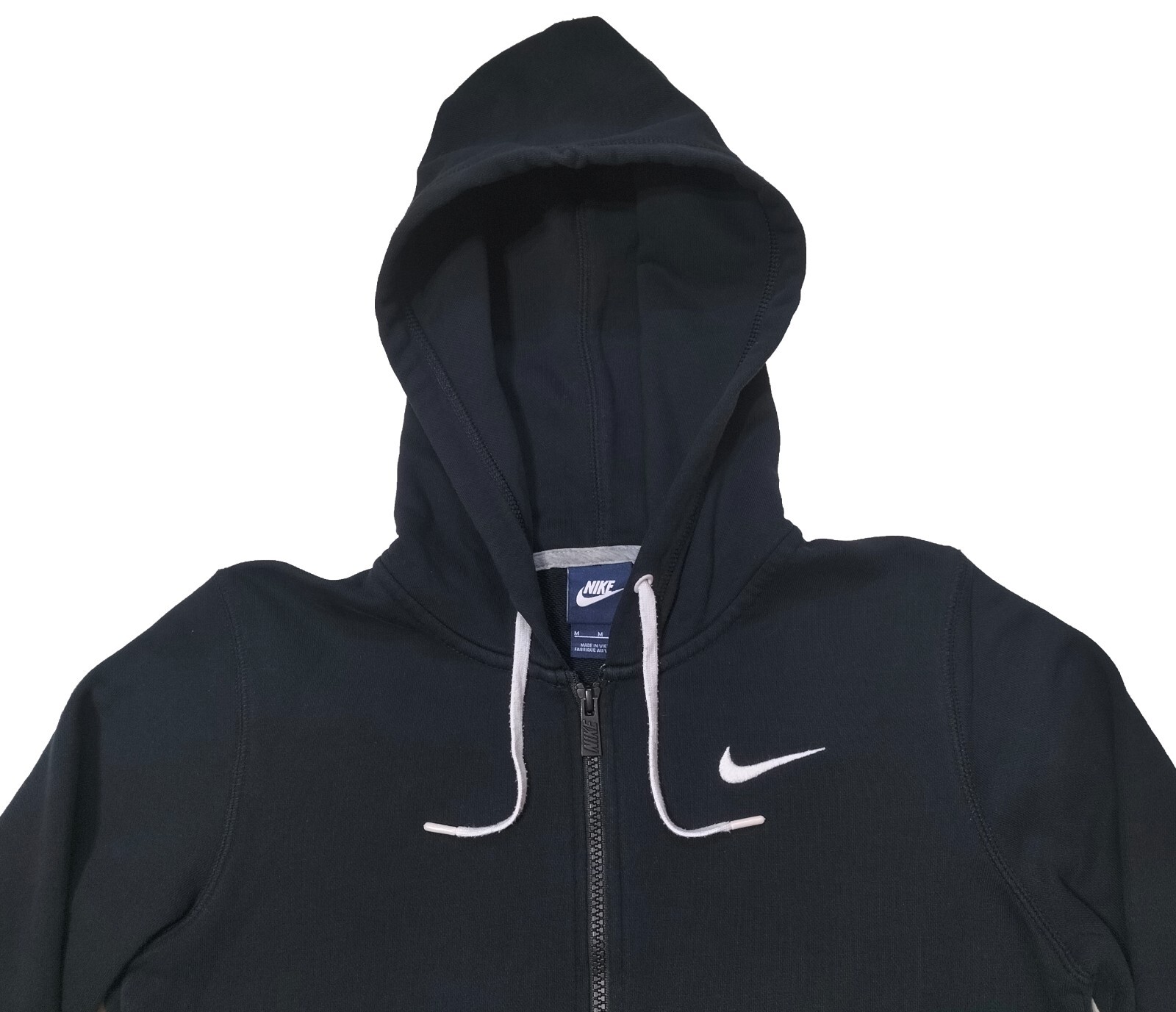 Nike Sportswear Full Zip Hoodie Women's Black Hoodie Size M Cotton