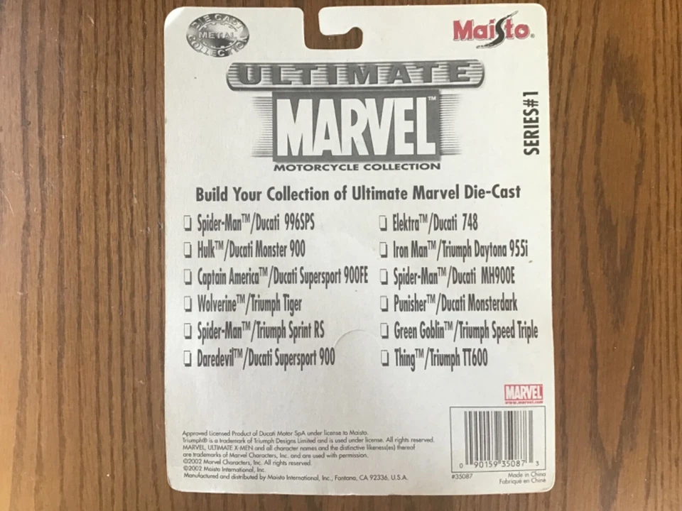 Marvel Wolverine Motorcycle Ultimate Collection Series 1 Triumph Tiger Maisto - Image 4 of 4