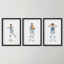 Set of 3 MESSI/10 - GOAT - FIFA World Cup/Argentina/Soccer - Digital Art Poster