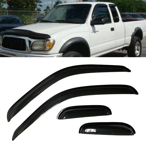 Set of Window Visors Vent Sun Rain Guard Fit Toyota Tacoma EXT Cab 1995-2004