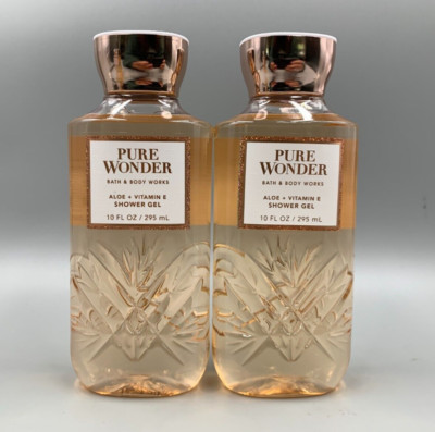Bath & Body Works Pure Wonder Aloe Vitamin E Wash Shower Gel 10 Oz S/2 #1001R3