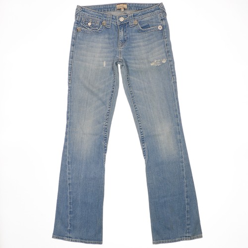 Jeans Vigoss Taille 7 Juniors - Délavé/distressed, Coupe Tapered, Longueur 30.5", Occasion Très Bon état