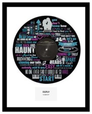 COLDPLAY - MEMORABILIA SCIENTIST - FRAMED VINYL RECORD LYRIC ART - Ltd Edition