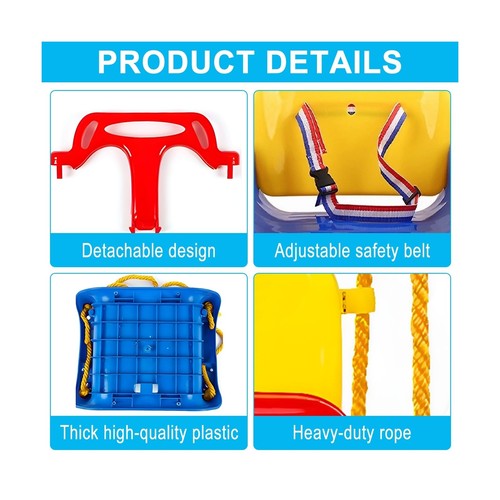 Toddler Swing, 3-in-1 Swing Sets for Backyard, Baby Swing Outdoor/Indoor, Tod... - Picture 3 of 7